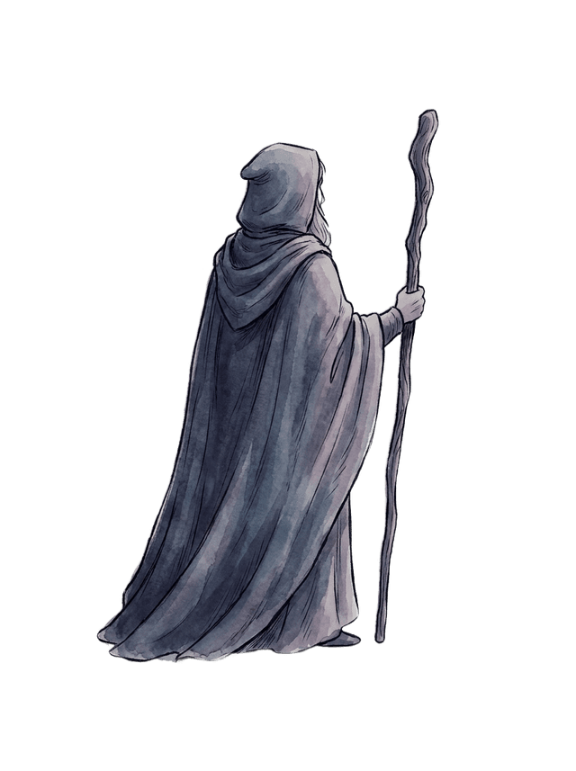 personnage encapuchonné